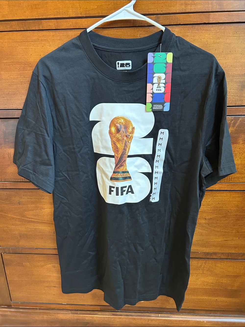 New Men’s FIFA World Cup Black T-shirt Size Medium